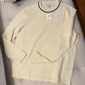 Club Monaco Cream Crewneck Sweater
